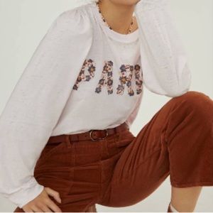 NWT Anthropologie Recycled Karma Puff Sleeve Paris Shirt